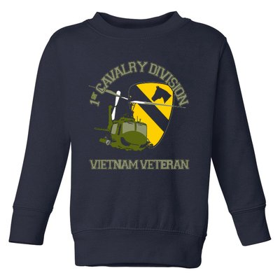 1st Cavalry Division Vietnam Veteran UH1 Gunship Veteran Day Toddler Sweatshirt