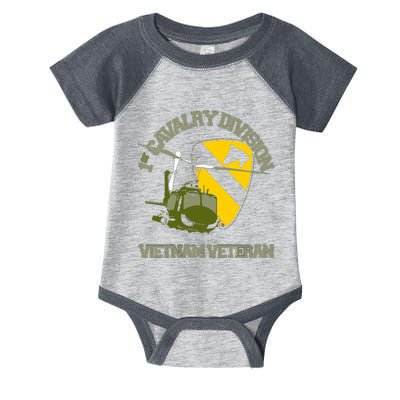 1st Cavalry Division Vietnam Veteran UH1 Gunship Veteran Day Infant Baby Jersey Bodysuit