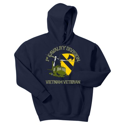 1st Cavalry Division Vietnam Veteran UH1 Gunship Veteran Day Kids Hoodie