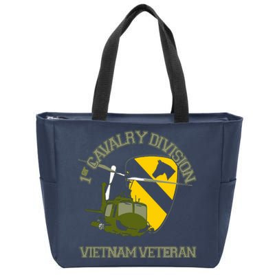 1st Cavalry Division Vietnam Veteran UH1 Gunship Veteran Day Zip Tote Bag