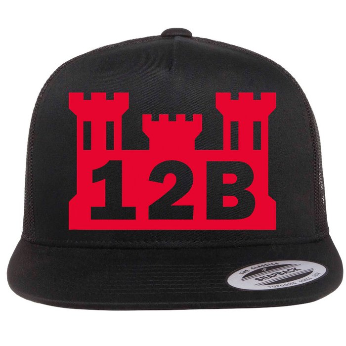 12B Combat Engineer Castle Flat Bill Trucker Hat