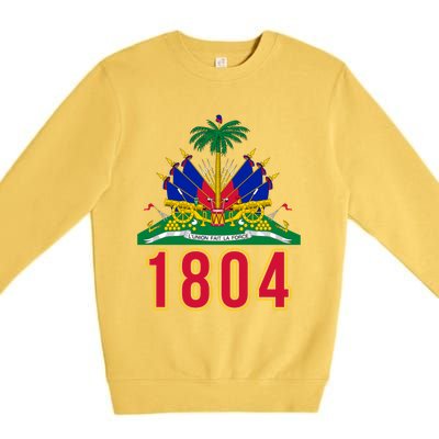 1804 Cute Haiti Year Of Independence Gift Great Gift Premium Crewneck Sweatshirt