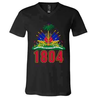 1804 Cute Haiti Year Of Independence Gift Great Gift V-Neck T-Shirt