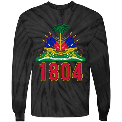 1804 Cute Haiti Year Of Independence Gift Great Gift Tie-Dye Long Sleeve Shirt