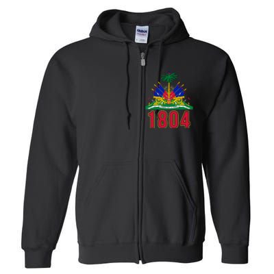 1804 Cute Haiti Year Of Independence Gift Great Gift Full Zip Hoodie