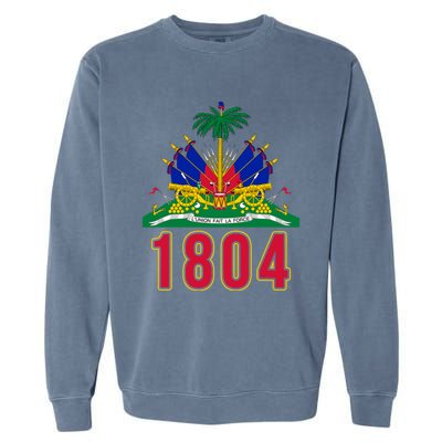 1804 Cute Haiti Year Of Independence Gift Great Gift Garment-Dyed Sweatshirt