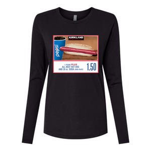 150 Costco Hot Dog Soda Combo With Womens Cotton Relaxed Long Sleeve T-Shirt