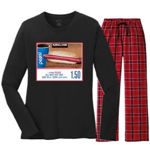 150 Costco Hot Dog Soda Combo With Women's Long Sleeve Flannel Pajama Set 