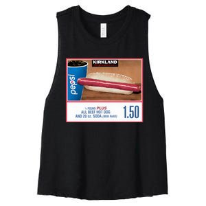 150 Costco Hot Dog Soda Combo With Women's Racerback Cropped Tank