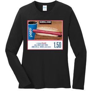 150 Costco Hot Dog Soda Combo With Ladies Long Sleeve Shirt