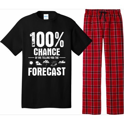 100% Chance Of Me Telling You The Forecast Meteorologist Pajama Set