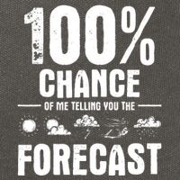 100% Chance Of Me Telling You The Forecast Meteorologist Cotton Canvas Backpack
