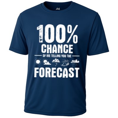 100% Chance Of Me Telling You The Forecast Meteorologist Performance Shirt