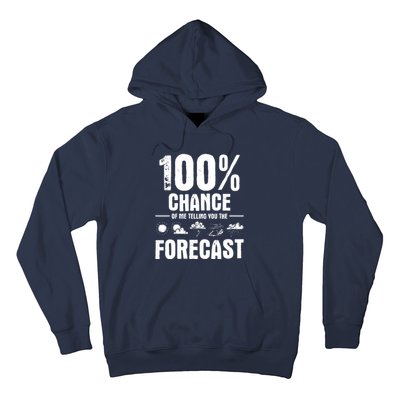 100% Chance Of Me Telling You The Forecast Meteorologist Hoodie