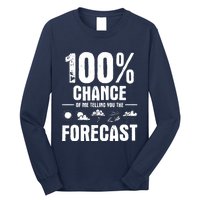 100% Chance Of Me Telling You The Forecast Meteorologist Long Sleeve Shirt