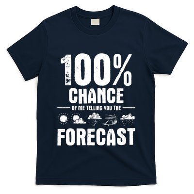 100% Chance Of Me Telling You The Forecast Meteorologist T-Shirt