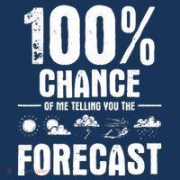 100% Chance Of Me Telling You The Forecast Meteorologist Hooded Wearable Blanket