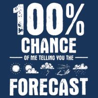 100% Chance Of Me Telling You The Forecast Meteorologist Drawstring Bag