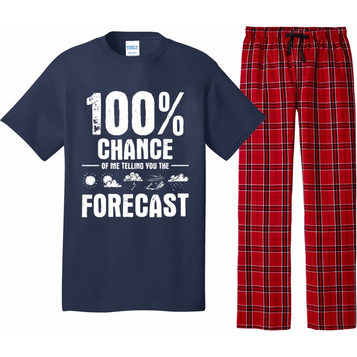 100% Chance Of Me Telling You The Forecast Meteorologist Pajama Set