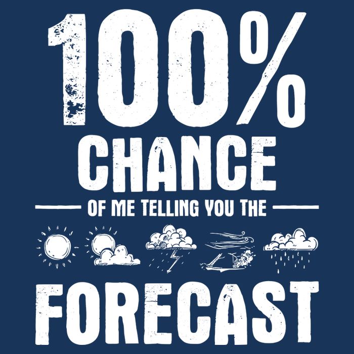 100% Chance Of Me Telling You The Forecast Meteorologist Flat Bill Trucker Hat