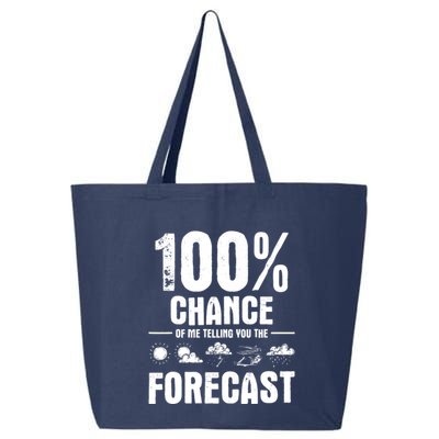 100% Chance Of Me Telling You The Forecast Meteorologist 25L Jumbo Tote