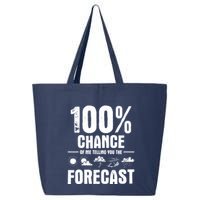 100% Chance Of Me Telling You The Forecast Meteorologist 25L Jumbo Tote
