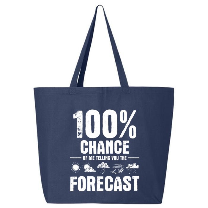 100% Chance Of Me Telling You The Forecast Meteorologist 25L Jumbo Tote