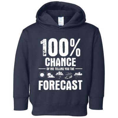 100% Chance Of Me Telling You The Forecast Meteorologist Toddler Hoodie
