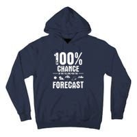 100% Chance Of Me Telling You The Forecast Meteorologist Tall Hoodie