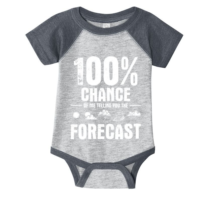 100% Chance Of Me Telling You The Forecast Meteorologist Infant Baby Jersey Bodysuit