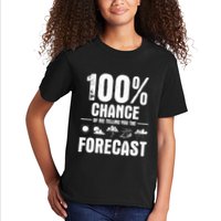 100% Chance Of Me Telling You The Forecast Meteorologist Kids T-Shirt