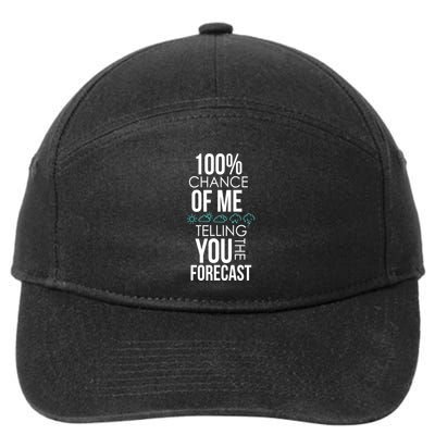 100% Chance Of Me Telling You The Forecast Weather 7-Panel Snapback Hat