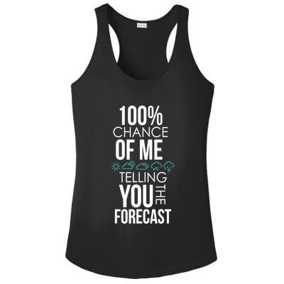 100% Chance Of Me Telling You The Forecast Weather Ladies PosiCharge Competitor Racerback Tank