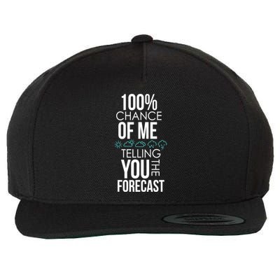 100% Chance Of Me Telling You The Forecast Weather Wool Snapback Cap