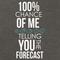 100% Chance Of Me Telling You The Forecast Weather Cotton Canvas Backpack