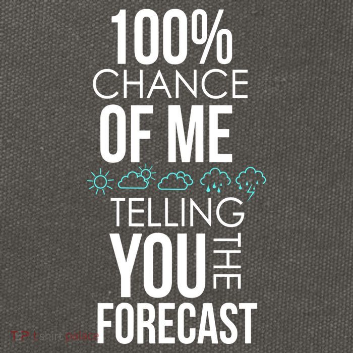 100% Chance Of Me Telling You The Forecast Weather Cotton Canvas Backpack