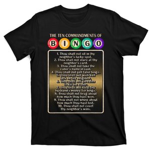 10 Commandments Of Bingo Bingo Player T-Shirt