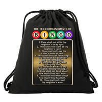 10 Commandments Of Bingo Bingo Player Drawstring Bag