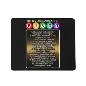 10 Commandments Of Bingo Bingo Player Mousepad