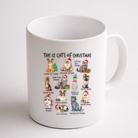 12 Cats Of Christmas Funny Christmas Cat Lover Xmas Holiday Coffee Mug