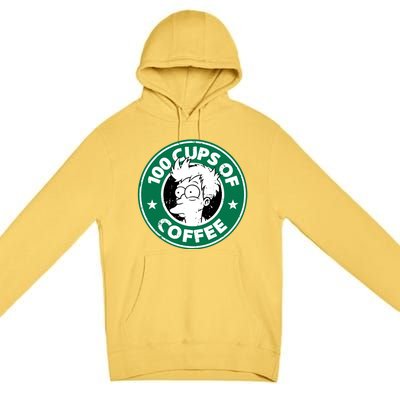 100 Cups Of Coffee Premium Pullover Hoodie