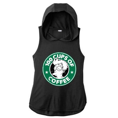 100 Cups Of Coffee Ladies PosiCharge Tri-Blend Wicking Draft Hoodie Tank