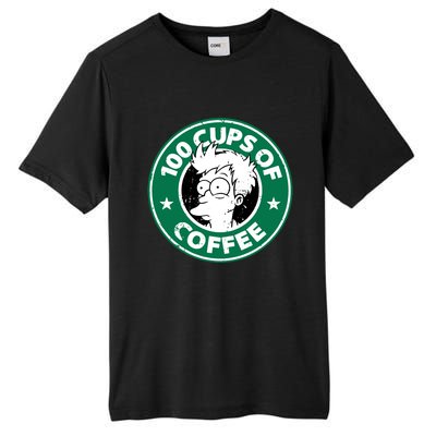 100 Cups Of Coffee Tall Fusion ChromaSoft Performance T-Shirt