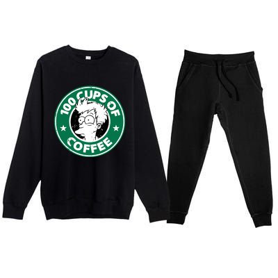 100 Cups Of Coffee Premium Crewneck Sweatsuit Set