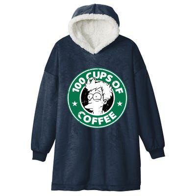 100 Cups Of Coffee Hooded Wearable Blanket