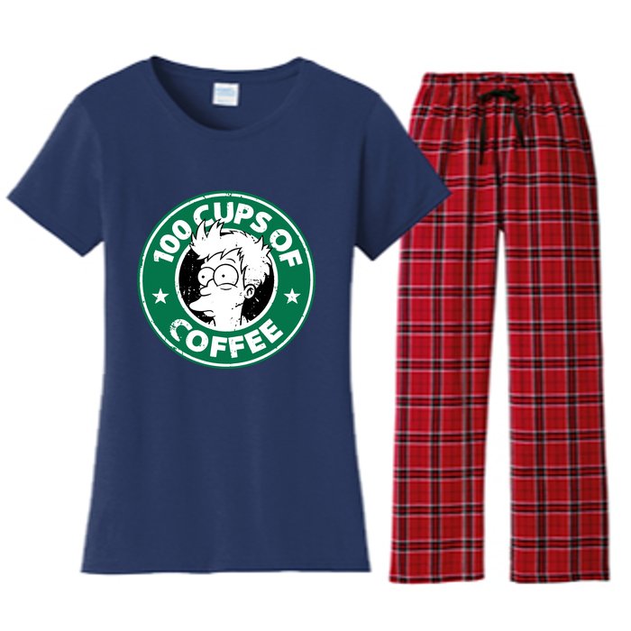 100 Cups Of Coffee Women's Flannel Pajama Set