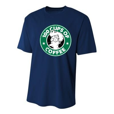 100 Cups Of Coffee Youth Performance Sprint T-Shirt