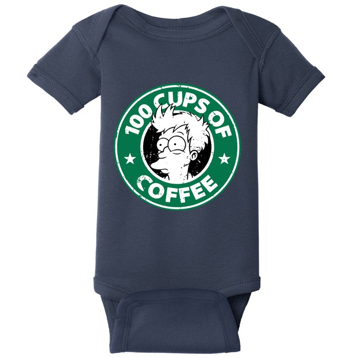 100 Cups Of Coffee Baby Bodysuit