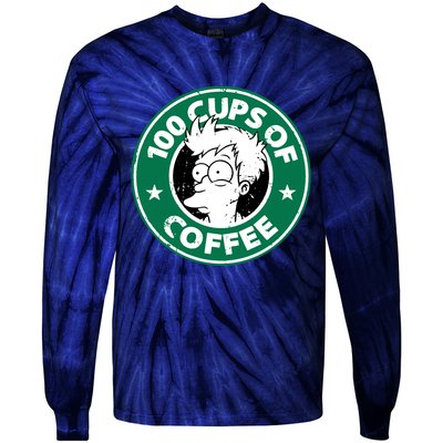 100 Cups Of Coffee Tie-Dye Long Sleeve Shirt