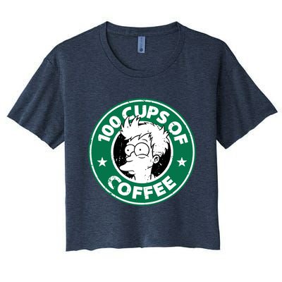 100 Cups Of Coffee Women's Crop Top Tee